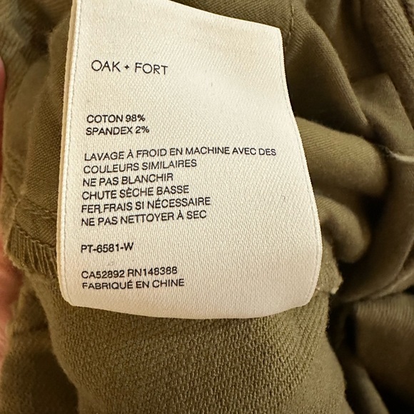 Oak + Fort Cropped Twill Wide Leg Pant - Size small - Picture 5 of 6